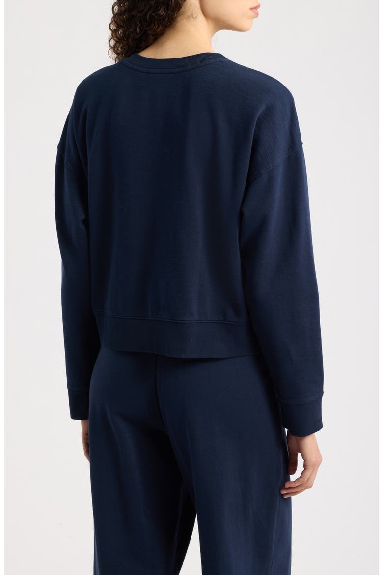 Crop Organic Cotton Sweatshirt, Alternate, color, INK