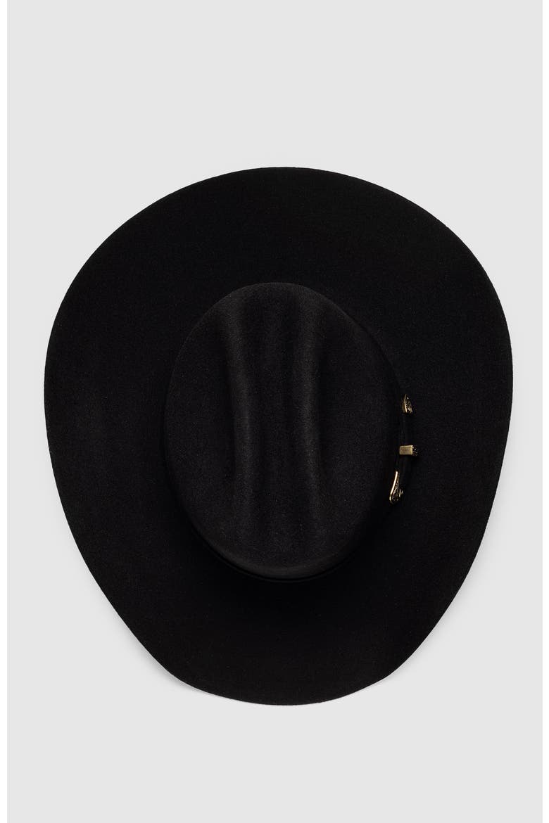 The Bronco Premier Wool Western Cowboy Hat, Alternate, color, Black
