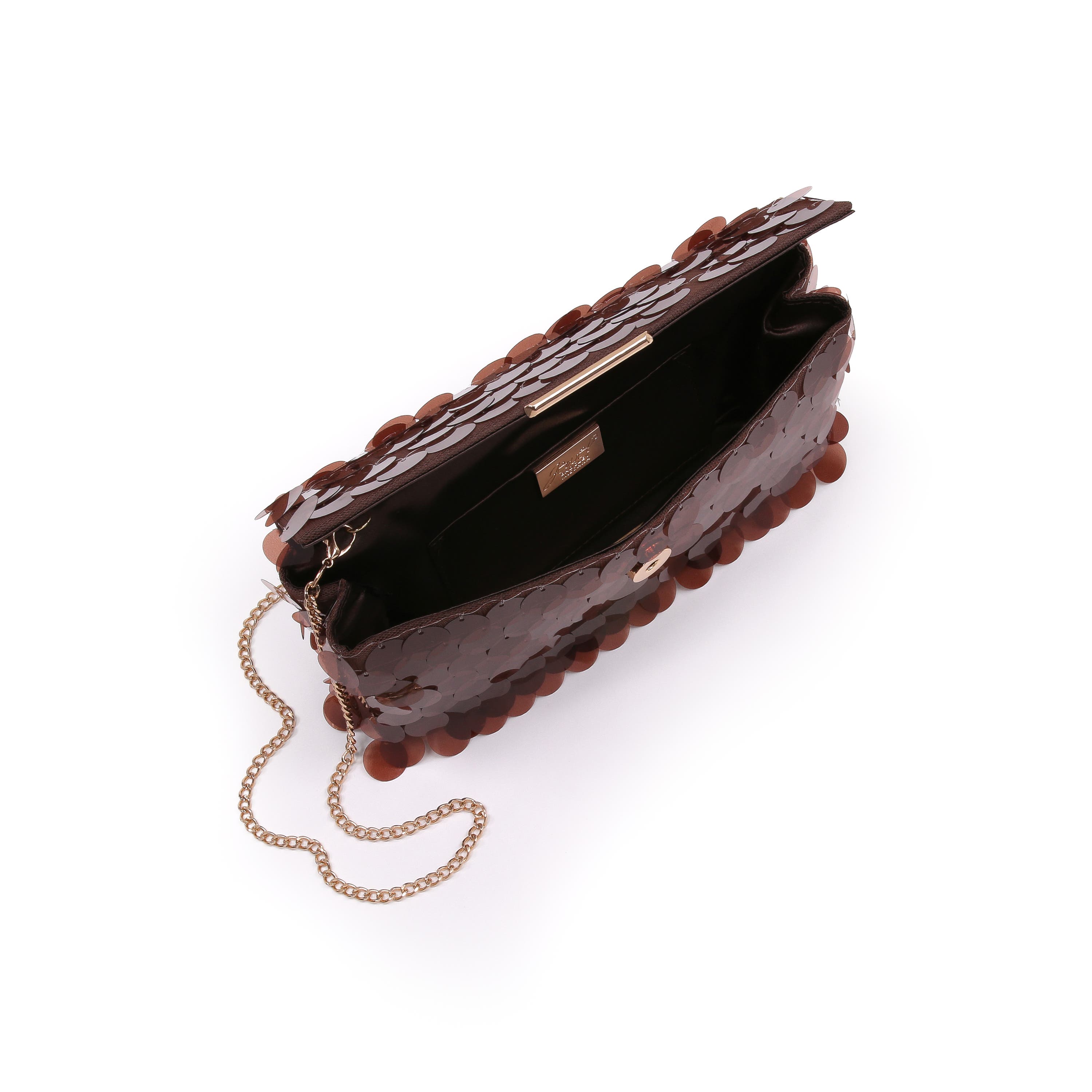 Kit Payette Sequin Envelope Clutch, Alternate, color, Brown