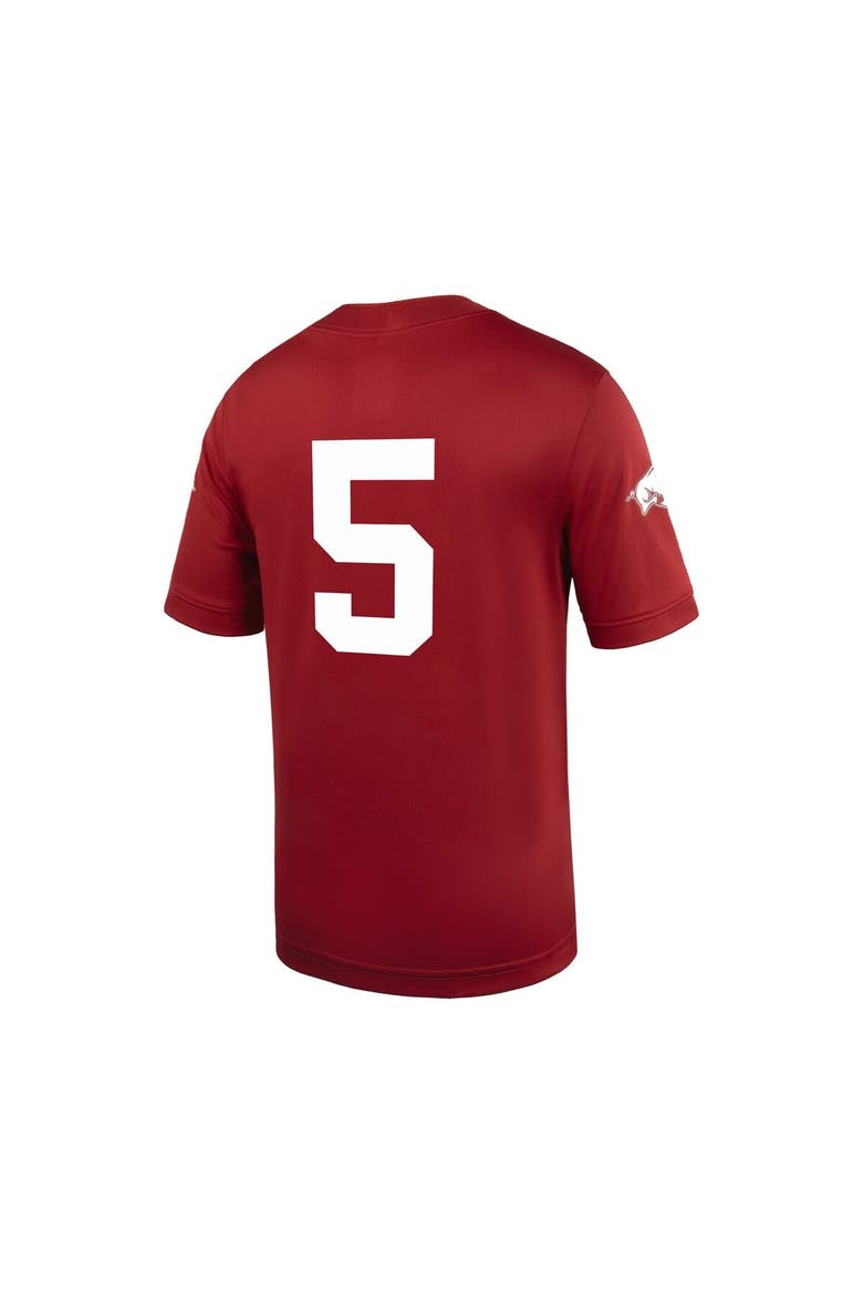 Men's Nike #5 Cardinal Arkansas Razorbacks Untouchable Football Jersey, Alternate, color, Cardinal