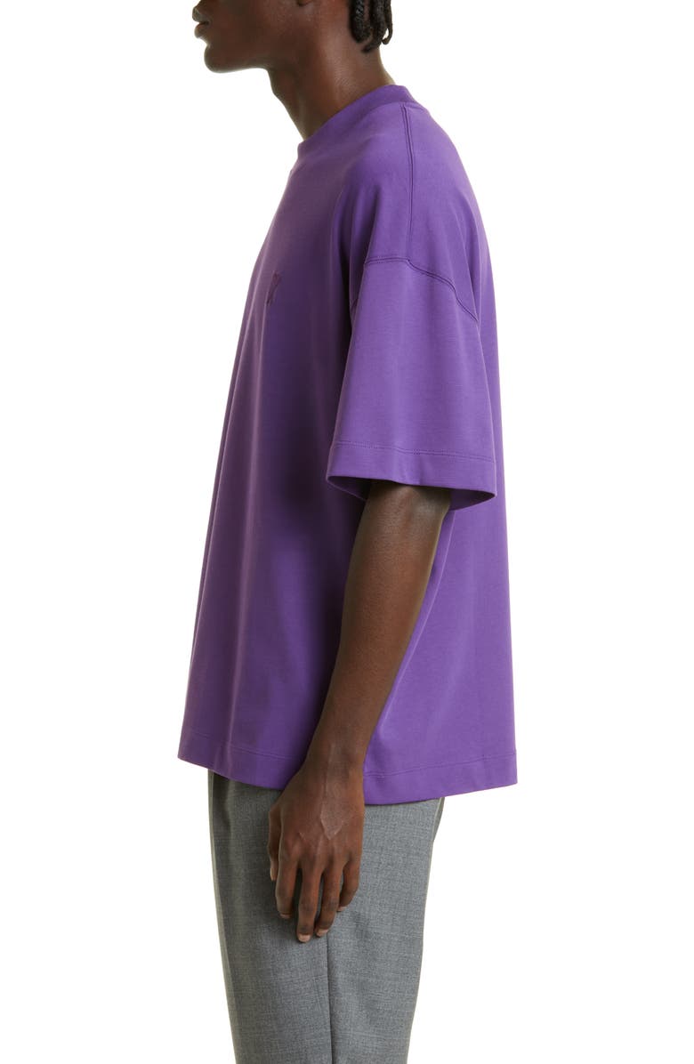 AMI PARIS Ami de Coeur Logo Embroidered Organic Cotton T-Shirt, Alternate, color, 