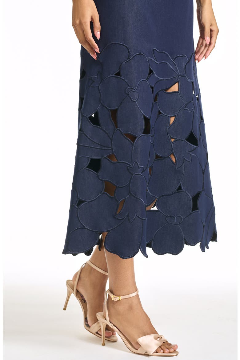 Sabette Denim Midi Dress, Alternate, color, DENIM