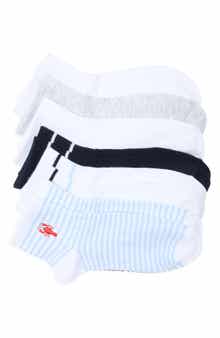 Steve Madden 6-Pack Lobster Embroidered & Stripe Quarter Crew Socks