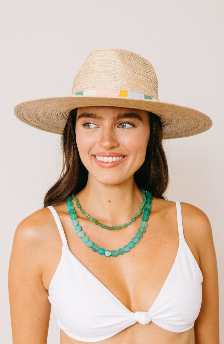 Sunshine Tienda Clara Palm Straw Sun Hat, Alternate, color, Natural