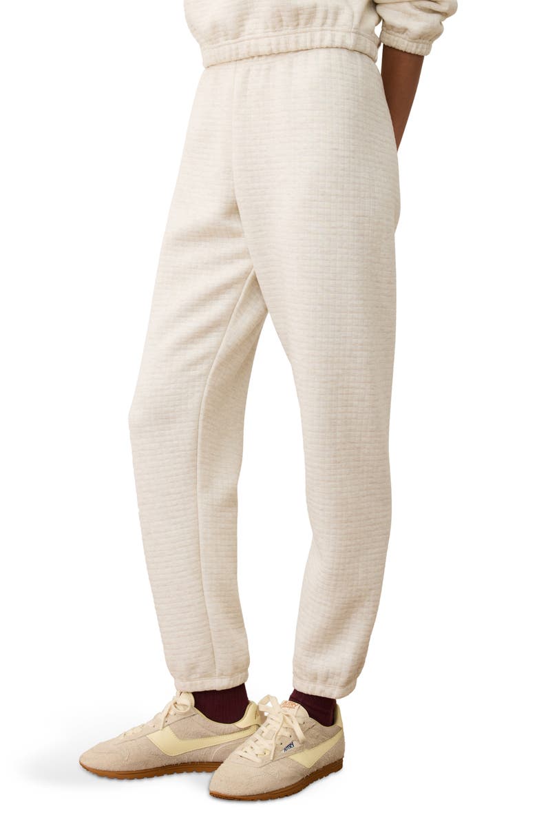 Marine Layer Corbet Quilted Joggers, Alternate, color, Oatmeal Heather