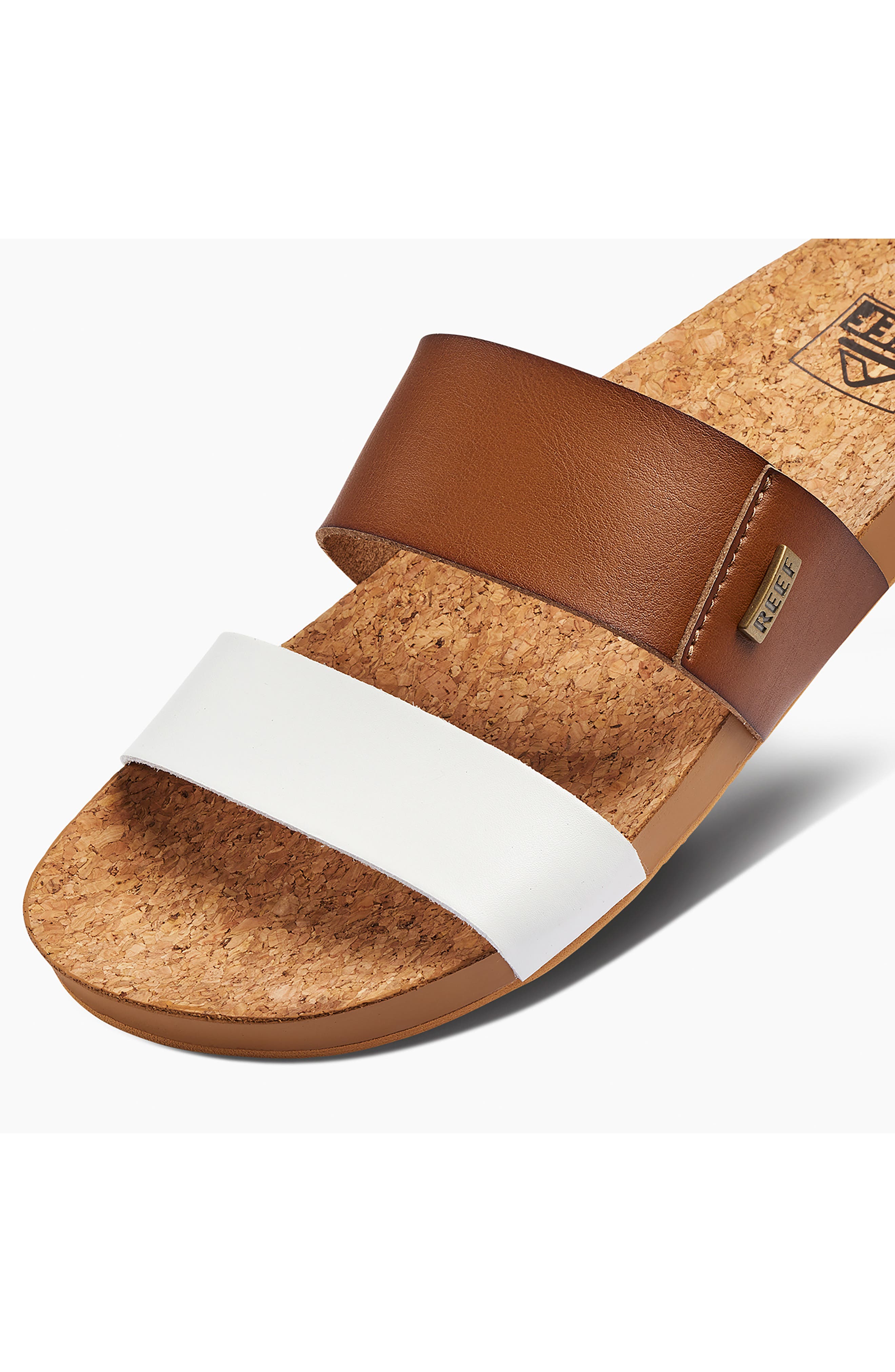 Reef Cushion Bounce Vista Slide Sandal, Alternate, color, White