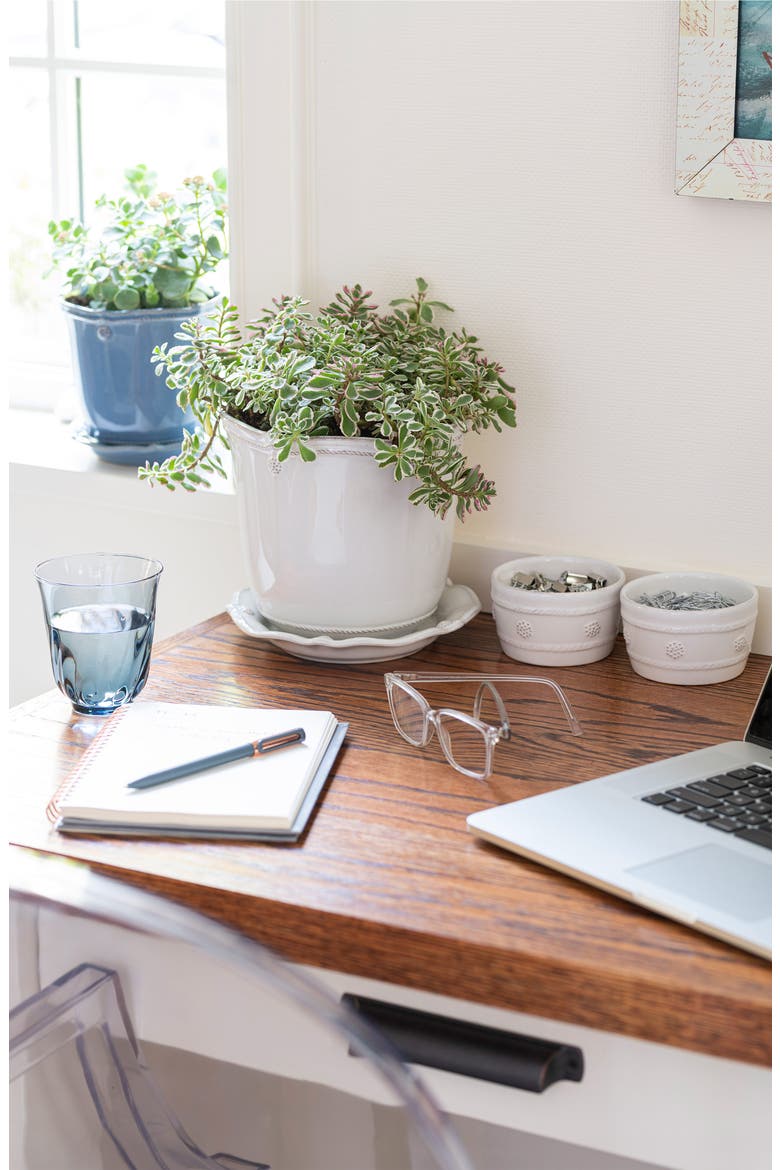 Berry & Thread Planter with Saucer, Alternate, color, WHITEWASH