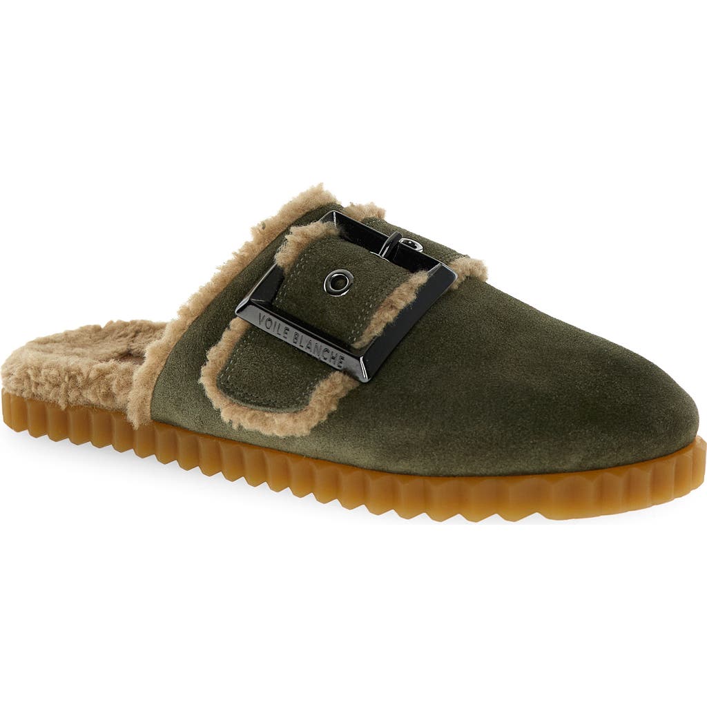Voile Blanche Fredrik Faux Shearling Mule In Green