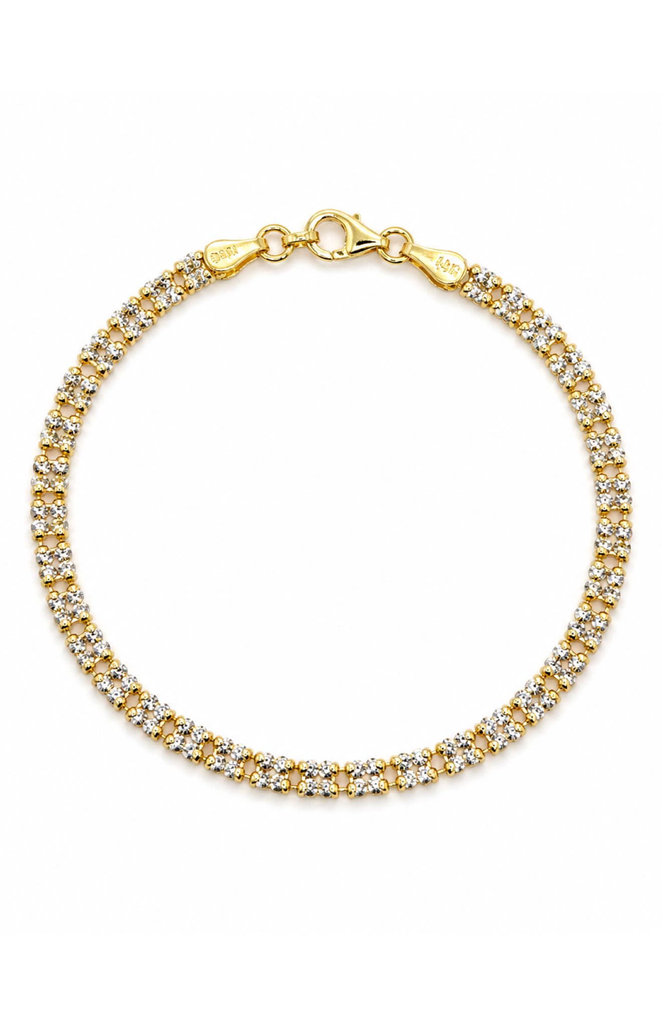 Two-Row Crystal Bracelet