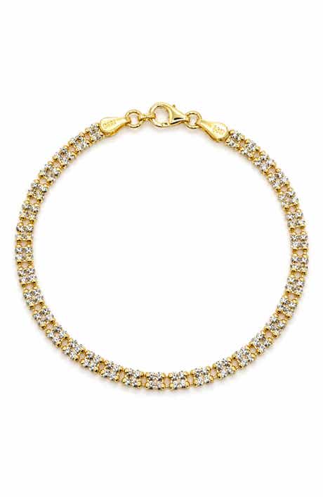 Two-Row Crystal Bracelet
