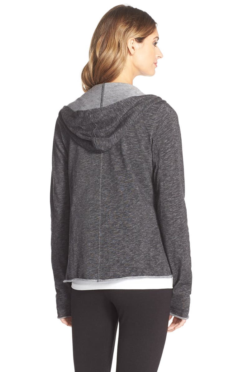 Midnight by Carole Hochman Carole Hochman Designs Hooded Drape Front Cardigan, Alternate, color, 