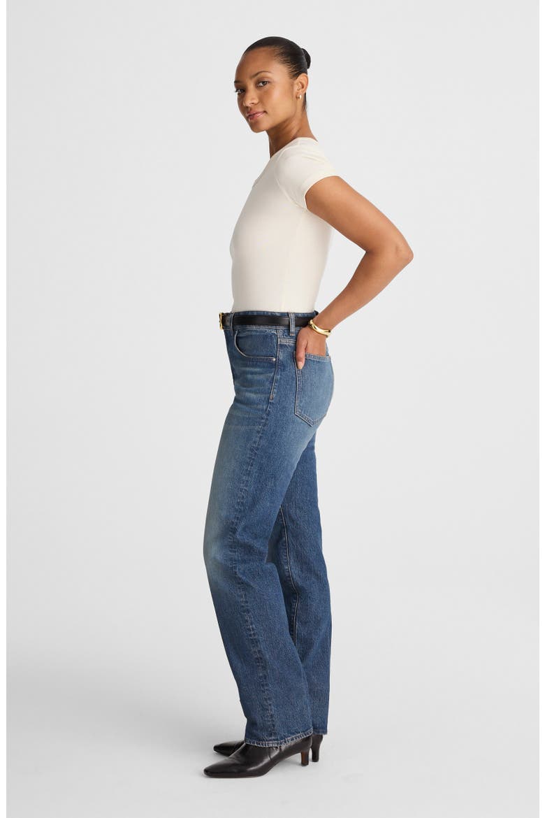 Curvy Longline Straight Leg Jeans, Alternate, color, GREENDALE WASH