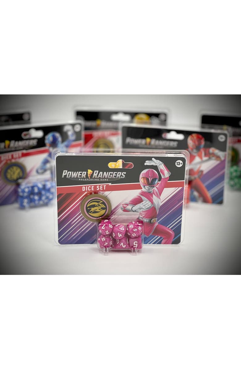 Renegade Game Studios Power Rangers Roleplaying Game Pink Dice Set, Alternate, color, Pink