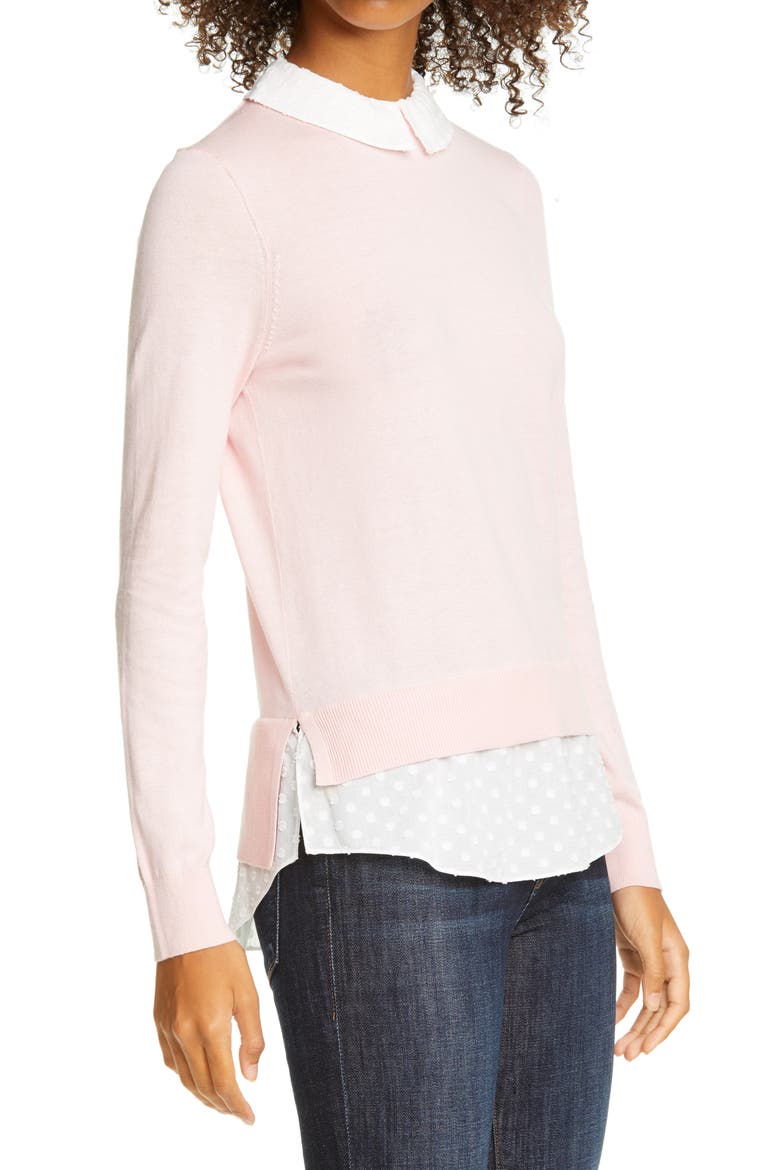 Ohlin Mixed Media Layered Sweater, Alternate, color, DUSKY-PINK