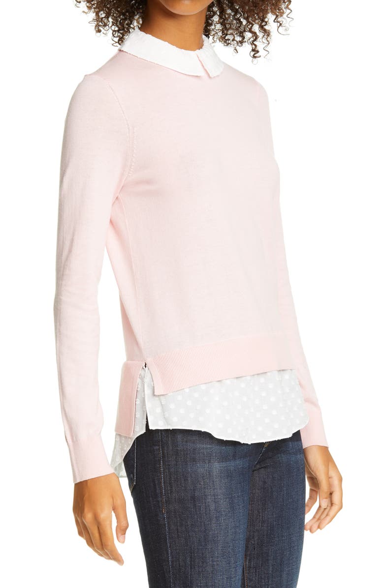 Ted Baker London Ohlin Mixed Media Layered Sweater, Alternate, color,