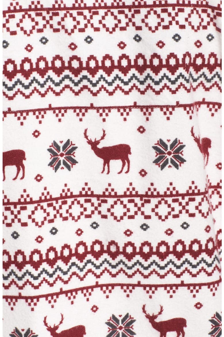Print Flannel Pajamas, Alternate, color, IVORY