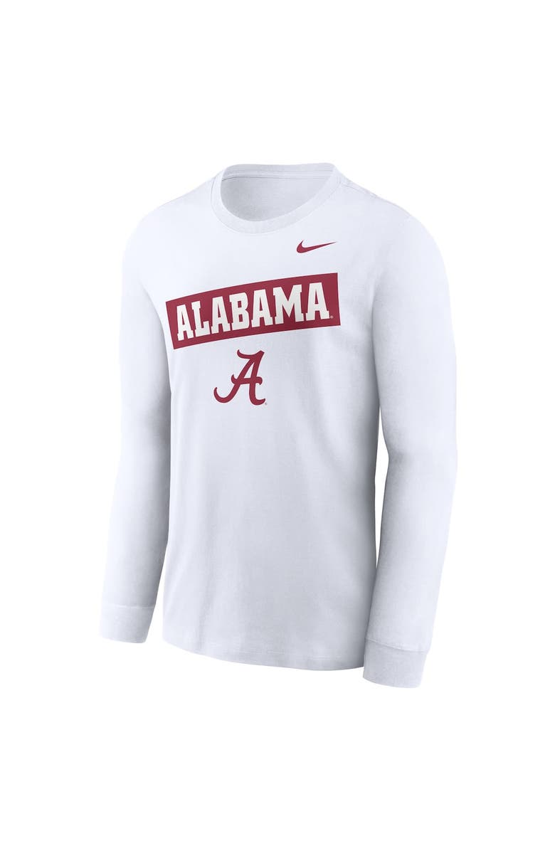 Nike Men's Nike White Alabama Crimson Tide Two-Hit Classic Location Long Sleeve T-Shirt, Alternate, color, White