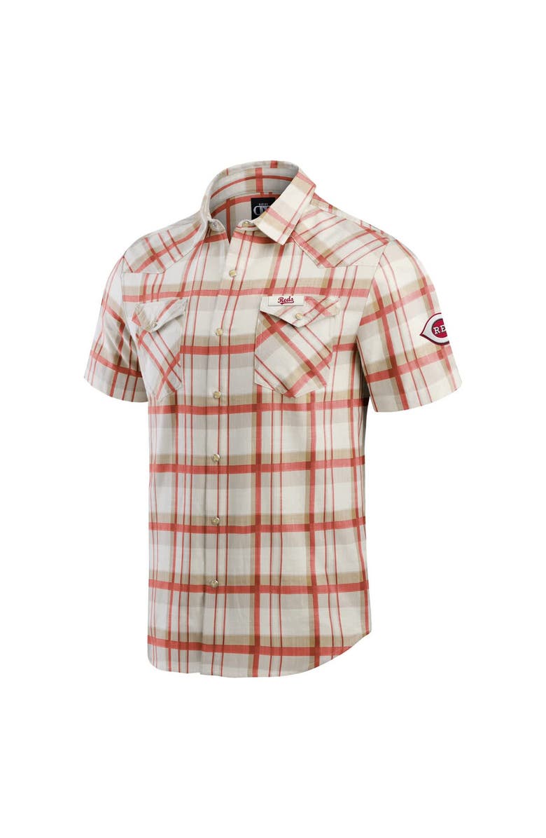 Darius Rucker Collection by Fanatics Men's Darius Rucker Collection by Fanatics Red Cincinnati Reds Plaid Full-Snap Shirt, Alternate, color, Red