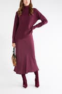 NORDSTROM RACK Textured Satin Midi Skirt
