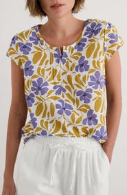 Seasalt Cornwall Garden Gate Organic Cotton Voile Top