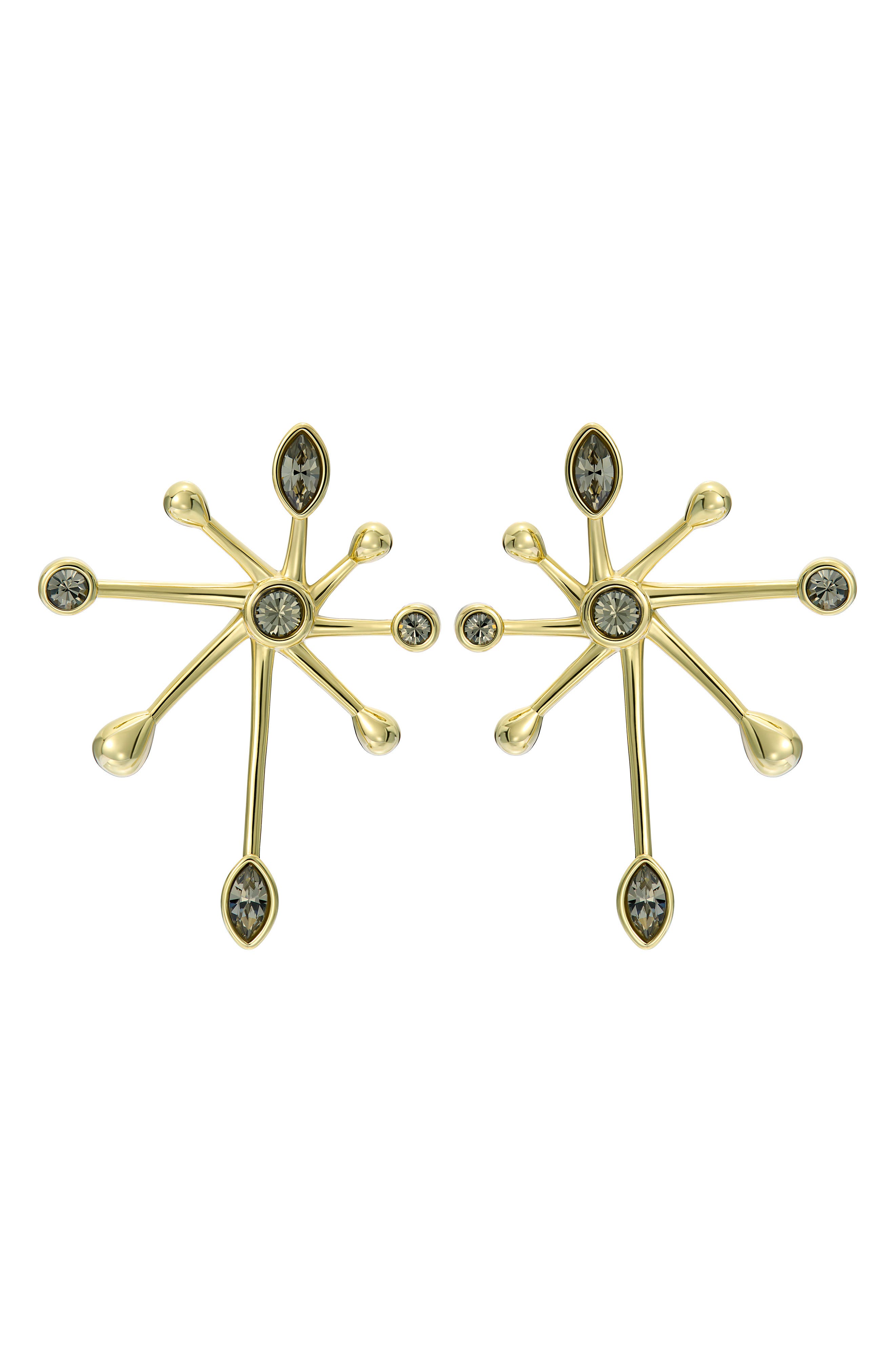 selected GOLD TONE/ BLACK CRYSTAL