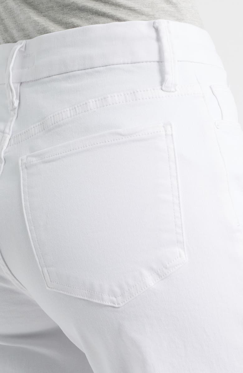 KUT from the Kloth Meg Fab Ab Raw Hem High Waist Wide Leg Jeans, Alternate, color, Optic White