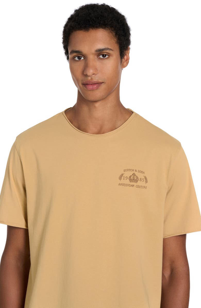 Scotch & Soda Roll Neck Cotton T-Shirt, Alternate, color, Ginger Root