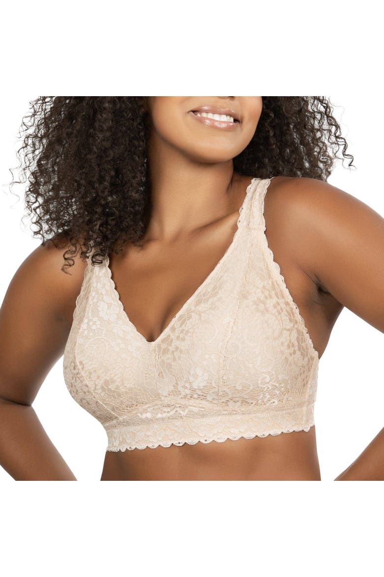 Adriana Wire-Free Lace Bralette, Main, color, Bare