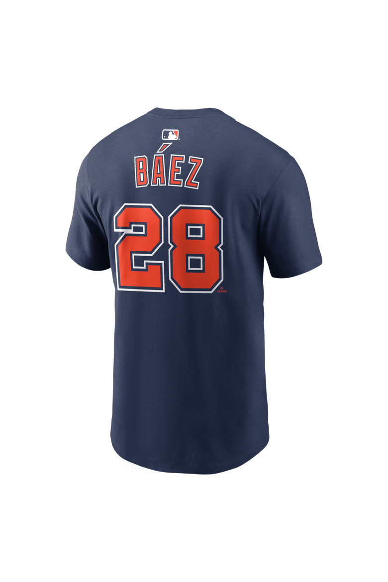 Name & Number T-Shirt Nike Javier Báez Navy Detroit Tigers Name & Number T-Shirt, Alternate, color, Navy