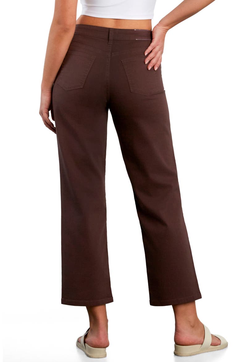 Ankle Straight Leg Jeans, Alternate, color, DARK CHOCOLATE