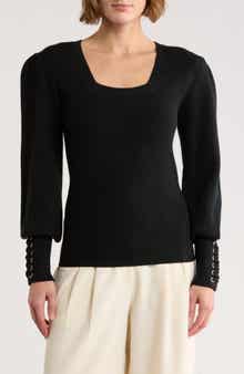 Love Token Whipstitch Sleeve Sweater