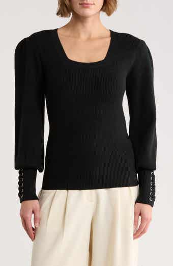 Love Token Whipstitch Sleeve Sweater
