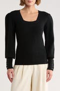 Love Token Whipstitch Sleeve Sweater