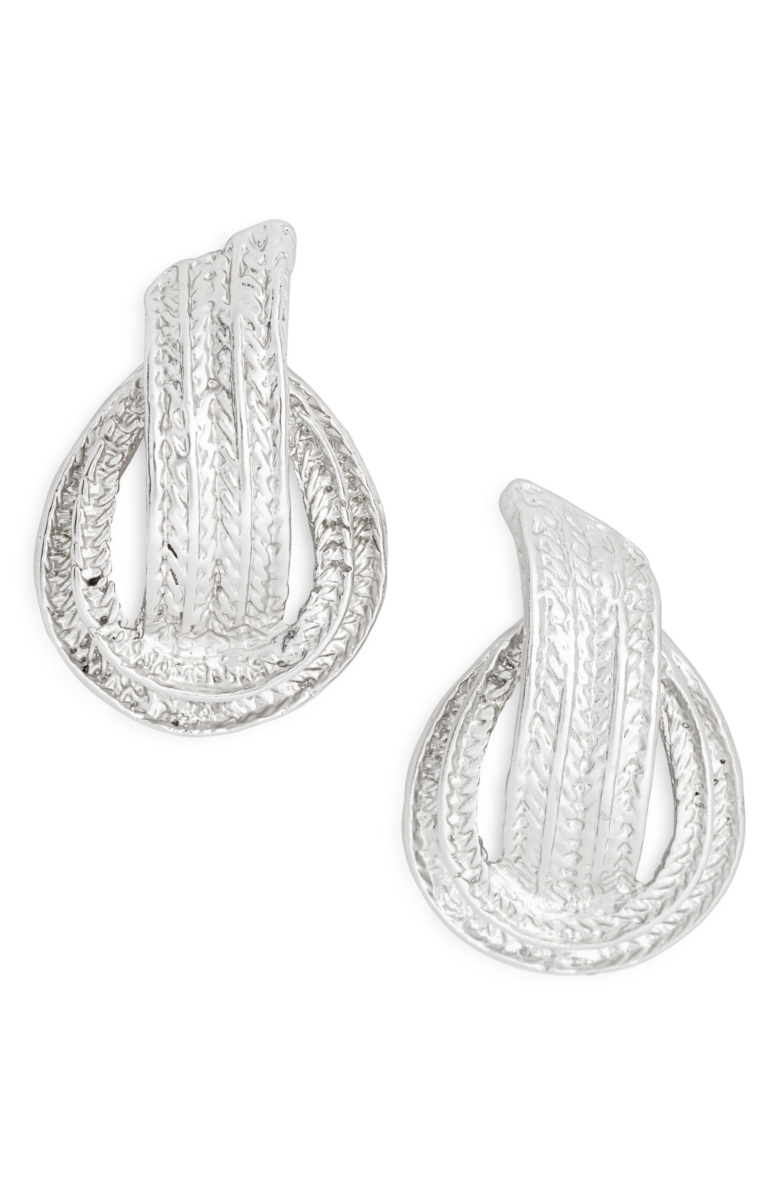 Karine Sultan Etched Knot Stud Earrings
