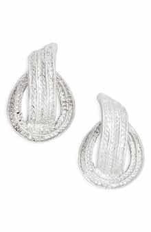 Karine Sultan Etched Knot Stud Earrings