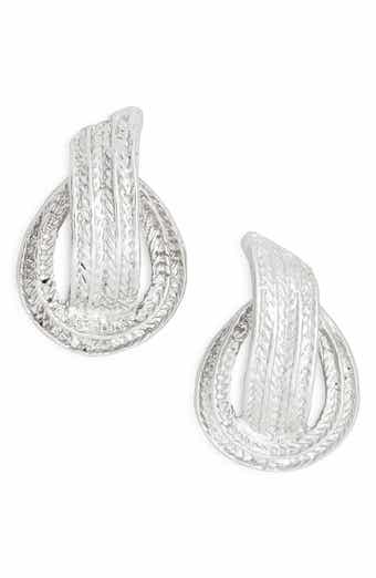 Etched Knot Stud Earrings