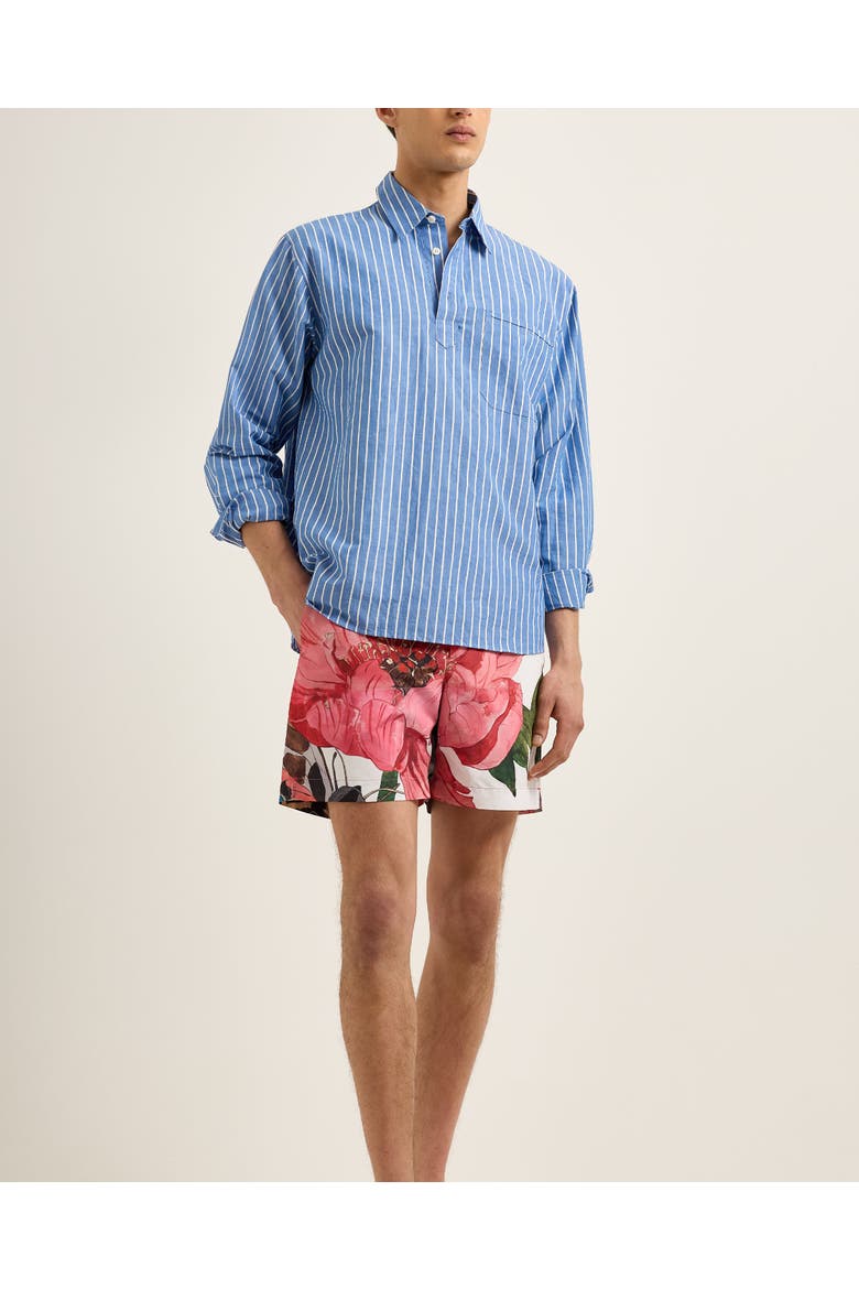 Shanklin Stripe Relaxed-Fit Shirt, Main, color, Catalina Blue/White Sand