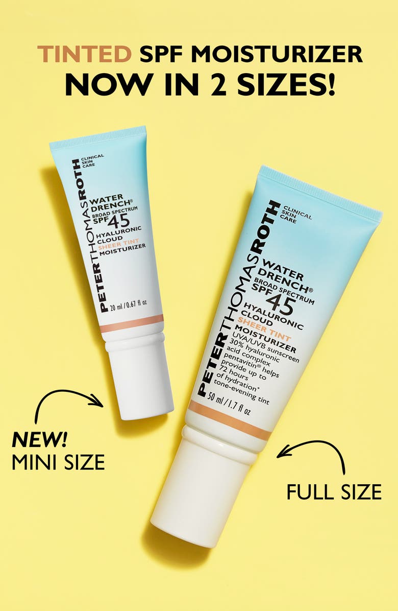 Peter Thomas Roth Water Drench<sup>®</sup> Broad Spectrum SPF 45 Hyaluronic Sheer Tint Moisturizer, Alternate, color, Blue