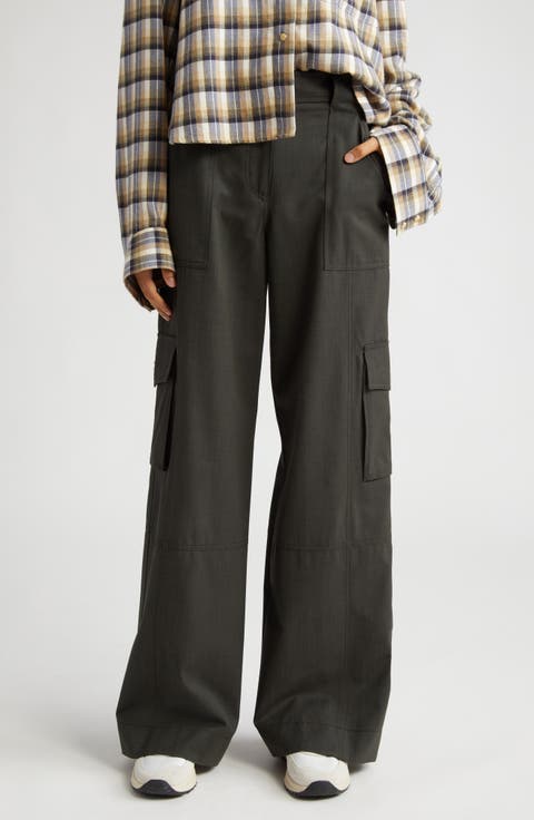 Stretch Wool Cargo Pants