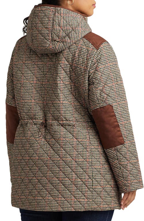 Ralph Lauren Lauren Hooded Quilted Jacket In Brown