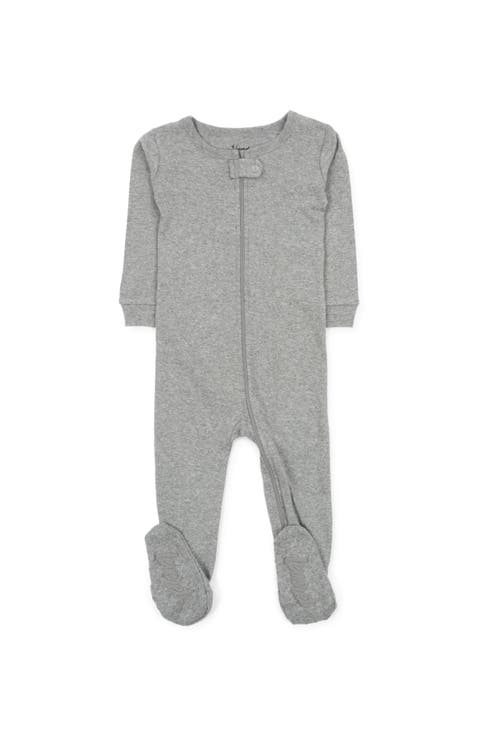 Footed Solid Cotton Matching Family Pajamas (Baby)