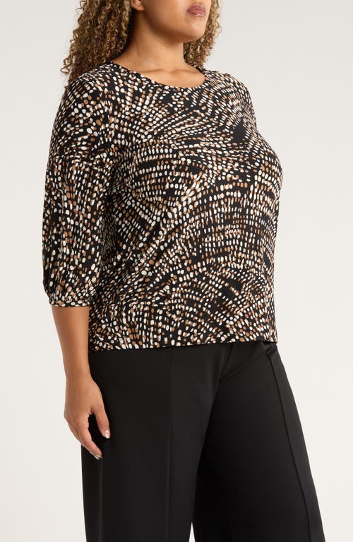 Jones New York Scattered Dot Top In Black
