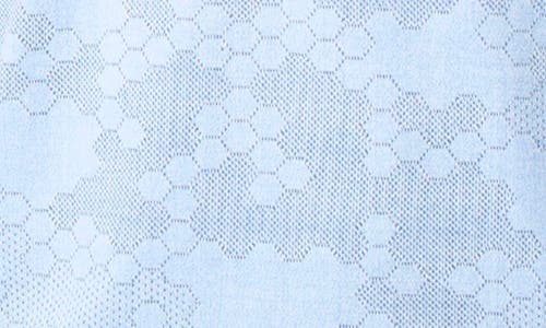 Tailorbyrd Honeycomb Print Performance Polo In Slate Blue