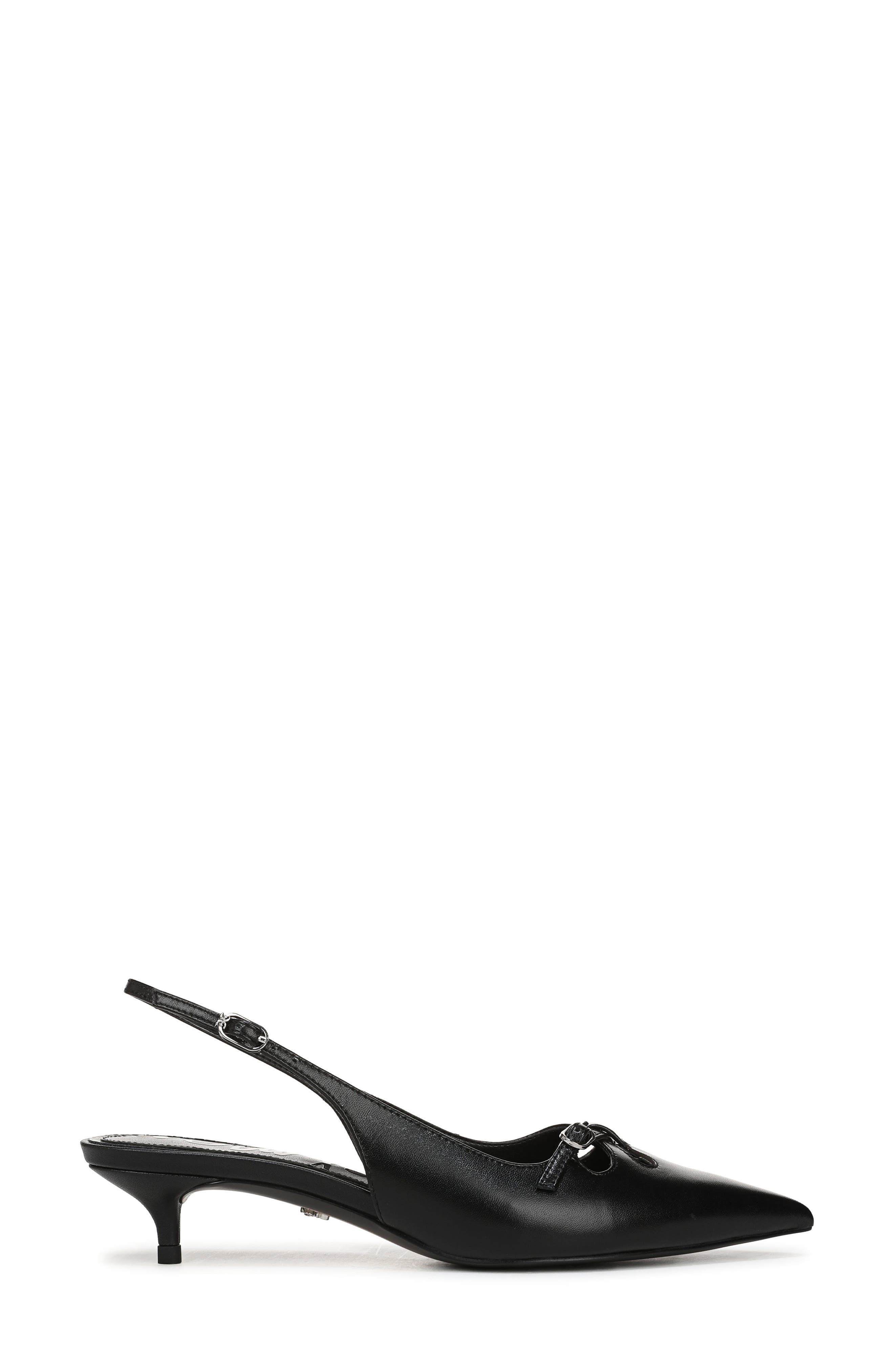 Sam Edelman Fauna Kitten Heel Slingback Pump, Alternate, color, Black