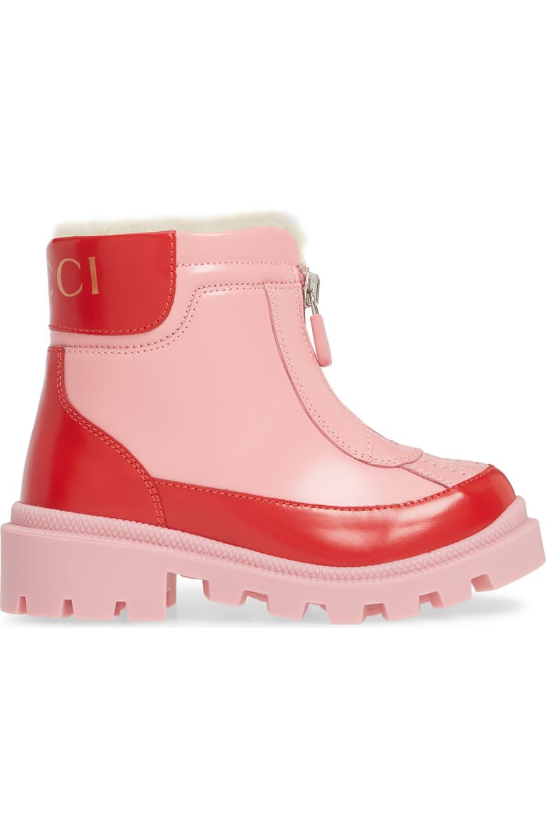 Gucci Cree Faux Fur Lined Boots, Alternate, color,