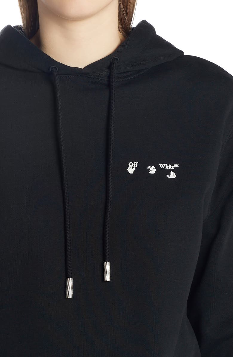 Off-White Logo Cotton Hoodie, Alternate, color,