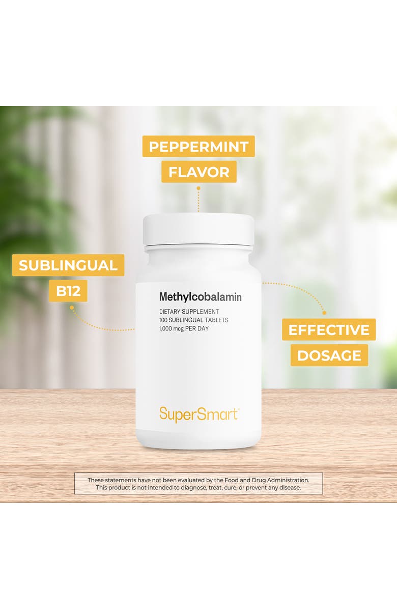 SuperSmart Methylcobalamine B12 1000mcg, Alternate, color, NO COLOR