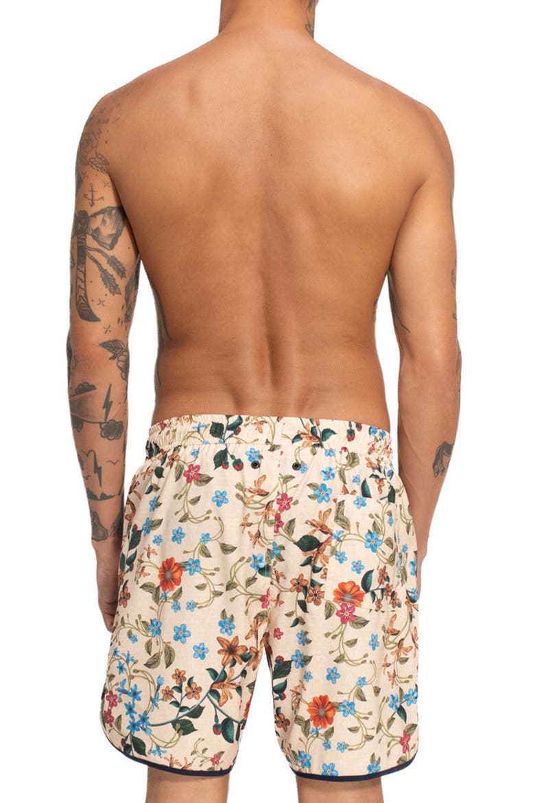 Liam Swim Trunks, Alternate, color, BEIGE MULTI