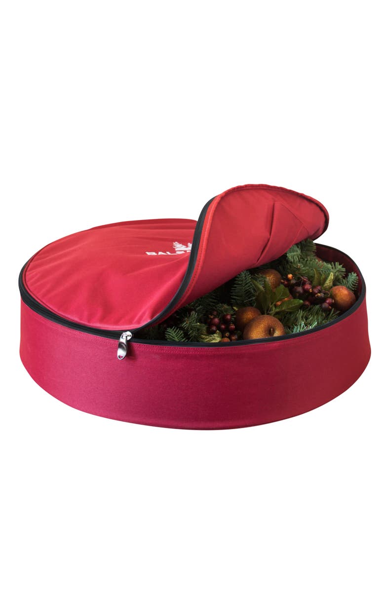 Balsam Hill Wreath Storage Bag, Main, color, Red