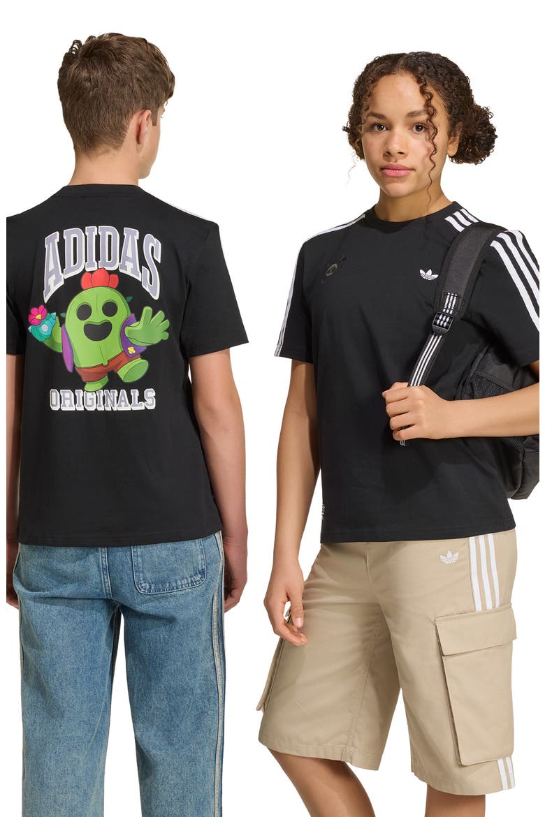 Kids' Brawl Stars Graphic Loose T-Shirt, Alternate, color, BLACK/ WHITE